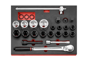 Zestaw narzędzi Facom Zestaw narzędzi 12-punktowe nasadki metryczne