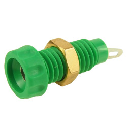 Złącza bananowe Żeński Śruba Zielony 10A RS PRO rozmiar 4 mm