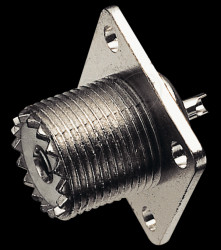 UHF panel socket, flange mount