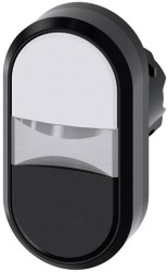 Siemens 3SU10013AB610AA0 3SU1001-3AB61-0AA0 Przycisk podwójny pierścień przedni z tworzywa sztucznego przycisk czarny, b