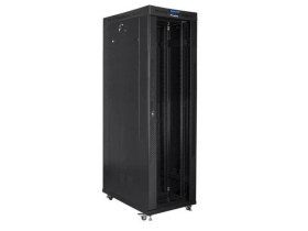 Szafa instalacyjna RACK stojąca 19 42U 600X1200 czarna drzwi szklane LCD FF01-6242-12BL