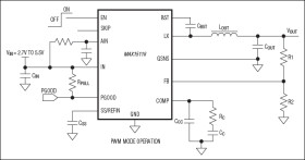 High-Efficiency, 18A, Current-Mode Synchronous Step-Down Regulator with Integrated Switches