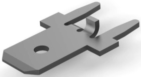 Faston plug, 4.75 x 0.51 mm, L 12.45 mm, uninsulated, straight, 63982-1