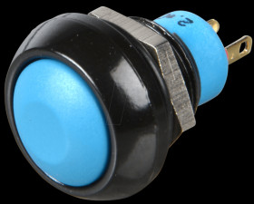 IPR3SAD1 Round push button, Ø 12 mm, 0.2 A - 250 VAC, blue