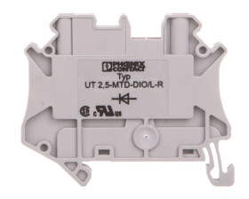 Złączka szynowa elementów kontrolnych 2-przewodowa 2,5mm2 szara UT 2,5-MTD-DIO/L-R 3064137 /50szt./