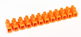 Listwa zaciskowa pomarańczowa 12 torowa, 6mm2
