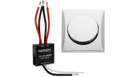 Ściemniacz, pokrętła: 1, Okrągły przycisk operatora, 96W, 48V dc