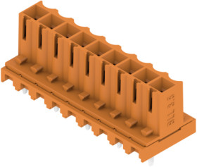Socket header, 9 pole, pitch 3.5 mm, straight, orange, 1376450000