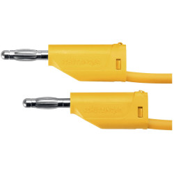 Sch&#xFC;tzinger MFK 15/1/100/GE Test Lead 100cm Yellow 1pc
