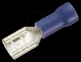 Flat connector sleeve, width: 4.75 mm, blue