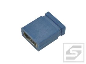 Zwora JUMPER-B niebieski; 2.54mm; h=6mm; złącze kołkowe otwarte; RoHS
