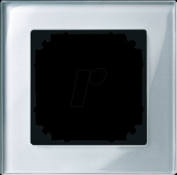 489160 M-PLAN real glass frame - 1-gang, diamond silver