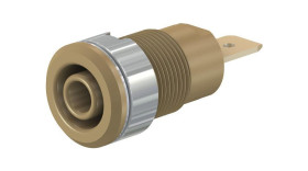 Gniazdo bananowe Gniazdo Śruba Brązowy 32A Staubli rozmiar 4 mm