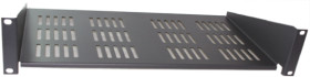 Pólka szafy serwerowej, 2U, typ: Półka wspornika, maks. obciążenie: 20kg, Stal, Czarny