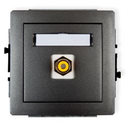 Mechanizm gniazda pojedynczego RCA (typu cinch - żółty, pozłacany)