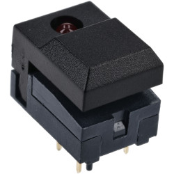 R-TECH 536950 Sub Miniature Flat Button Momentary Switch 1xRed LED 24V 12mA