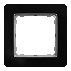 Ramka 1-krotna, szkło czarne, efekt szkła, Sedna Elements SDD361801