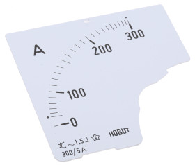 Podziałka miernika panelowego, 0/300A For 300/5A CT