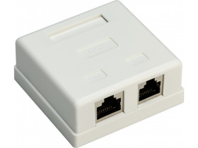 Gniazdo RJ45 2 portem, CAT 6, STP w obudowie