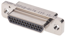 Złącze D-Sub 25-pinowe Męski Proste Montaż na panelu raster 1.27mm Złoto