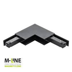 Łącznik kątowy do szyny magnetycznej pionowy natynkowy czarny M-LINE