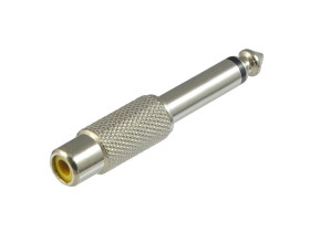 Przejście JACK wtyk 6.3mm - gniazdo RCA metalowe
