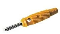 BANAN-WHIR-Y Wtyk bananowy lutowany - maks. przekrój kabla: 2.5mm2, do 60VDC, żółty, Hirschmann