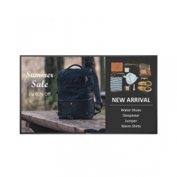 Monitor LED 43” 4K UHD Digital Signage do pracy 24/7 ze zmianą orientacji pion/poziom, wejścia HDMI, DVI, RJ-45, USB QM-4302