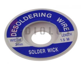 Taśma rozlutownicza 3mm x 1,5m plecionka