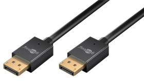 Kabel DisplayPort™ 2.0/2.1, 40 Gbit/s slim czarny 1m