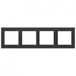 Ramka poczwórna SIMON 10 czarna matowa Kontakt Simon CR4/49