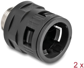 60455 Conduit Fitting with brass external thread M25 black 2 pieces