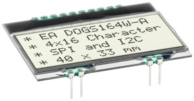 Wyświetlacz LCD Display Elektronik EADOGS164W-A czarny (S x W x G) 40 x 30.48 x 2.6 mm