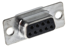 Złącze D-Sub 9-pinowe Żeński Proste Montaż na kablu raster 2.77mm Złoto na niklu