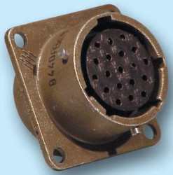 Złącze 6-pinowe Żeński Glenair Męski Montaż w puszce MIL-DTL-26482 rozmiar 10