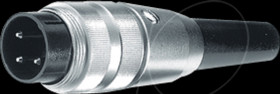 SV 30 Plug, SV 30, circular connector, straight, IP40, 3-pin