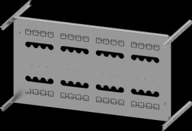 Mounting plate, metal, (L x W x H x D) 800 x 800 x 400 x 400 mm, for 3VA20 (100A), 4 pole, fixed installation, 8PQ6000-8BA52