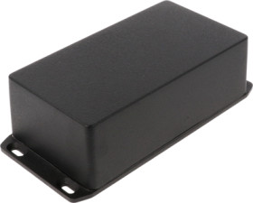 Aluminum die cast enclosure, (L x W x H) 153 x 83 x 50 mm, black (RAL 9005), IP65, 1590WP1FLBK