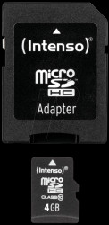 3413450 Micro SDHC card, 4GB, Intenso Class 10