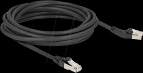 80625 RJ45 Network Cable Cat.6A S/FTP plug 45° left angled to plug str