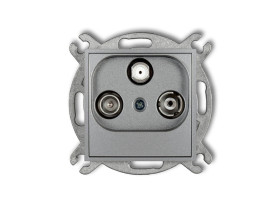 MINI Gniazdo antenowe RTV-SAT końcowe multimedialne (Internet) srebrny metalik 7MGM KARLIK