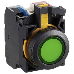Idec CW1L-M1E10QM4G CW Series Pushbutton Switch 24V 12mA Green Latching
