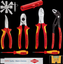 00 20 90 V01 Tool set, Knipex extension set Elektro 1, 10 pieces