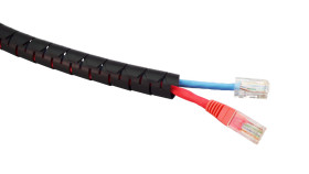 Spiralna owijka kablowa Czarny zakres 25mm 0 → 80 °C. RS PRO Polipropylen