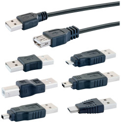 Schwaiger USB 2.0 przedłużacz [1x złącze męskie USB-A 2.0 - 1x złącze żeńskie USB-A 2.0] CAUSET 531 1.5 m