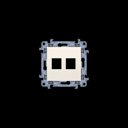 Pokrywa gniazd RJ45/RJ12 na Keystone płaska kremowa CKP2.01/41 Kontakt Simon10