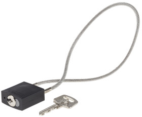 Blokada Kłódki z kluczem i kłódki zabezpieczające Brady Czarny długość pałąka: 203.20mm zamki: 1