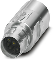 Jack, 9 pole, crimp connection, standard/ONECLICK quick locking system, straight, 1628935