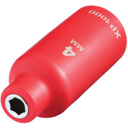 Draper 18121 XP1000® VDE Socket, 1/4" Sq. Dr., 4mm - 18121