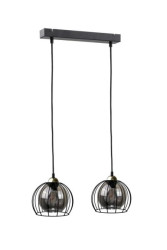 Lampa wisząca loftowa nowoczesna 2xE27 SOLO BLACK/GOLD